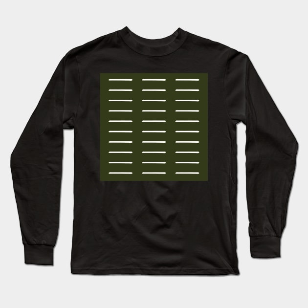 Mudcloth (Olive Green) Long Sleeve T-Shirt by summer-sun-art